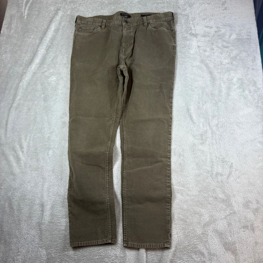 Banana Republic Pants Mens 38x32 (Fits 38x30) Traveler Skinny Fit Olive Stretch‎